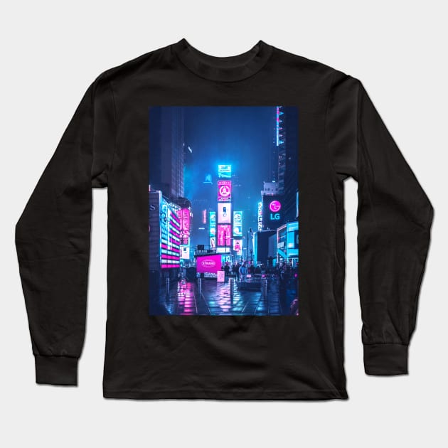 Cyberpunk Long Sleeve T-Shirt by saufahaqqi